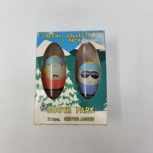 Vintage 1998 South Park 2.5 oz Shotglasses Eric Cartman Cop Cartman